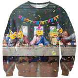 Happy Birthday Jesus (Last Supper Emoji) Sweater-Shelfies-| All-Over-Print Everywhere - Designed to Make You Smile