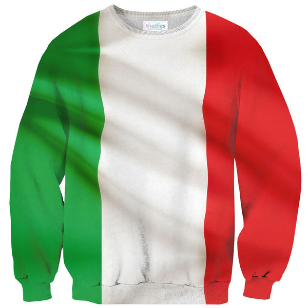 Italian Flag Sweater-Subliminator-| All-Over-Print Everywhere - Designed to Make You Smile