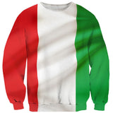 Italian Flag Sweater-Subliminator-| All-Over-Print Everywhere - Designed to Make You Smile