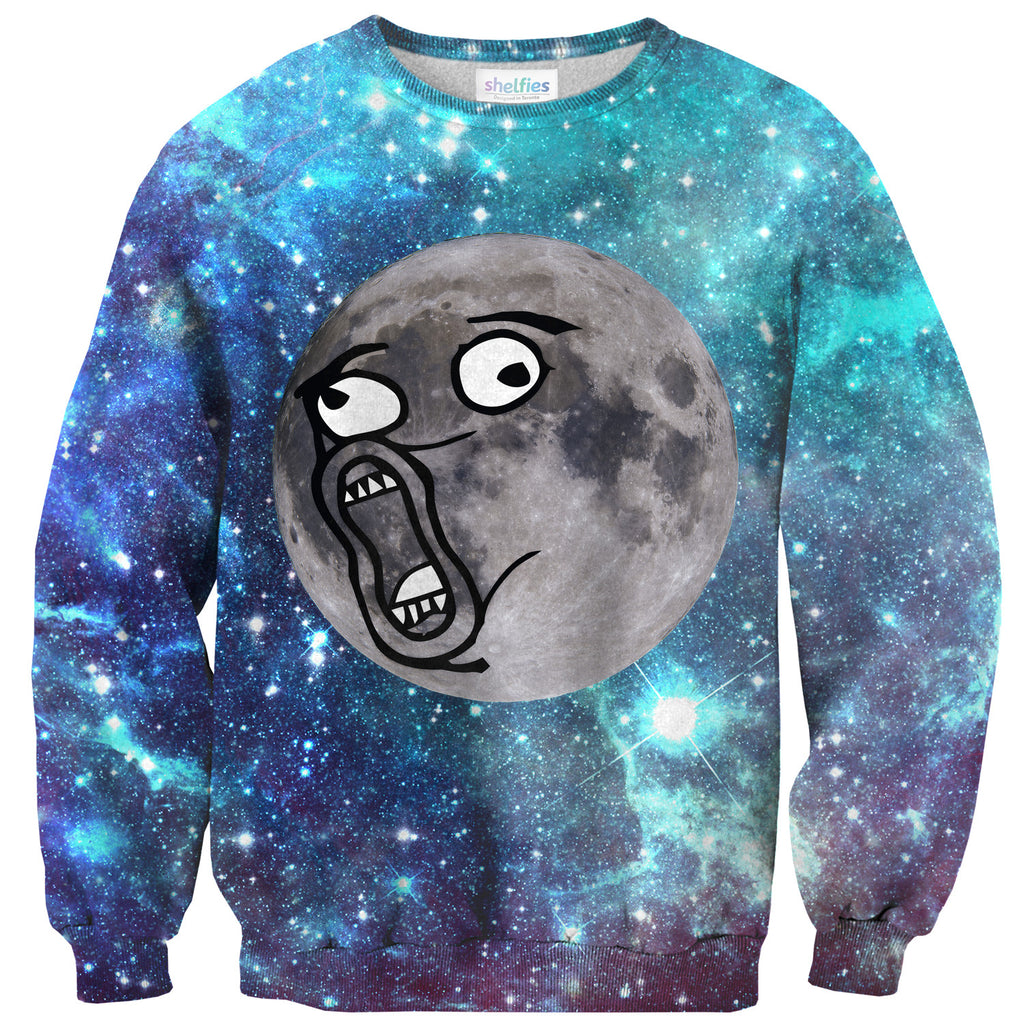 LOL Moon Face Sweater-Shelfies-| All-Over-Print Everywhere - Designed to Make You Smile