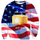 Make Snacks Great Again Sweater-Shelfies-| All-Over-Print Everywhere - Designed to Make You Smile