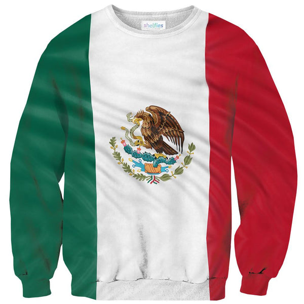 Mexican Flag Sweater-Subliminator-| All-Over-Print Everywhere - Designed to Make You Smile