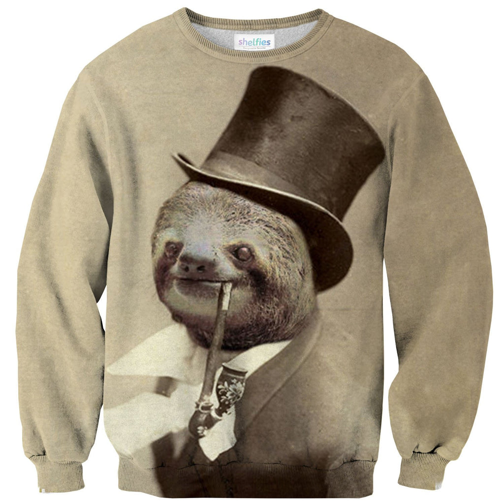 Old Money Flows Sloth Sweater-Subliminator-| All-Over-Print Everywhere - Designed to Make You Smile