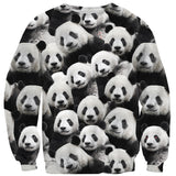 Panda Invasion Sweater-Subliminator-| All-Over-Print Everywhere - Designed to Make You Smile