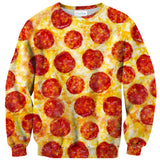 Pizza Invasion Sweater-Subliminator-| All-Over-Print Everywhere - Designed to Make You Smile