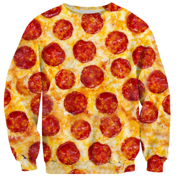 Pizza Invasion Sweater-Subliminator-| All-Over-Print Everywhere - Designed to Make You Smile