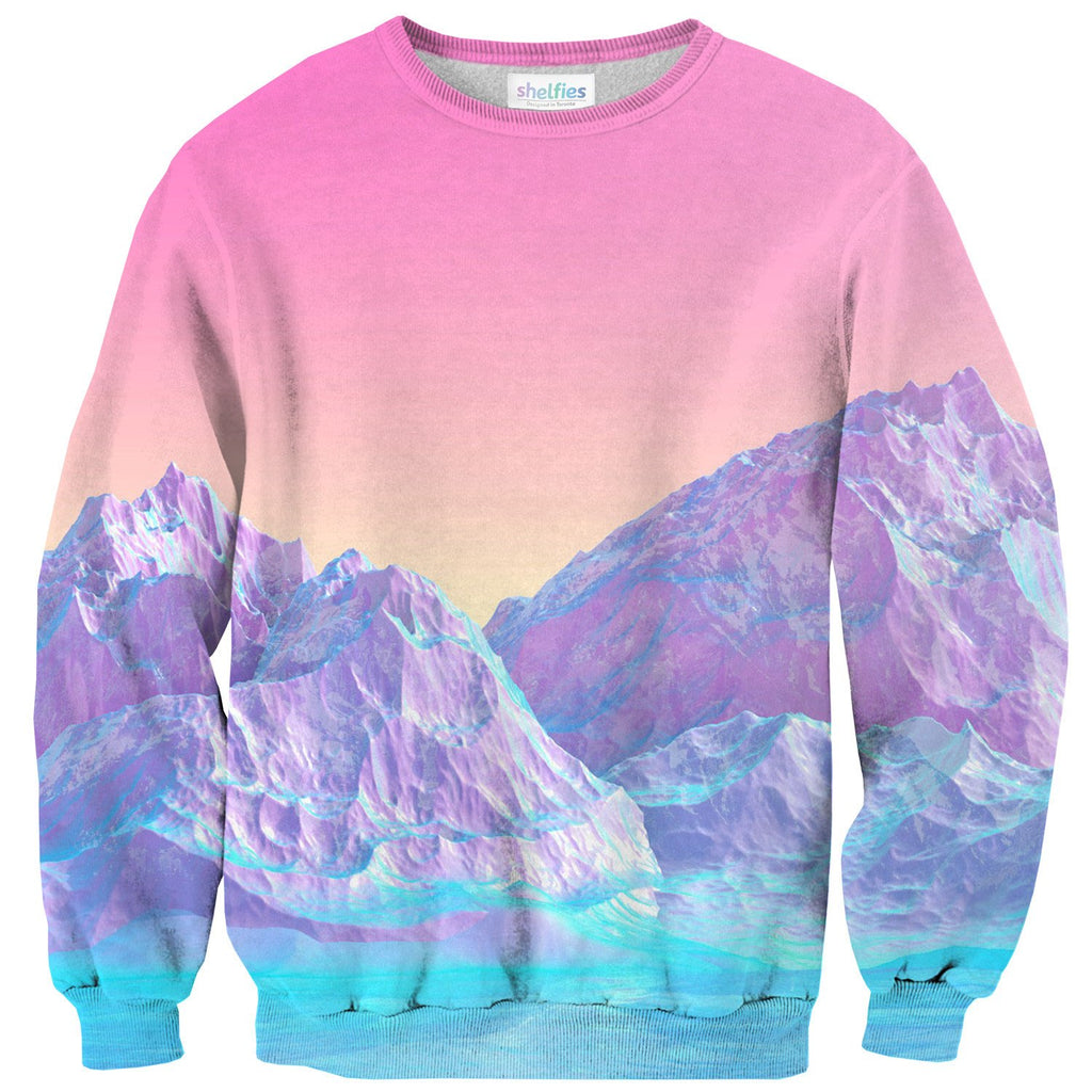 Pastel Mountains Sweater-Subliminator-| All-Over-Print Everywhere - Designed to Make You Smile