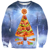 Pizza Christmas Tree Sweater-Shelfies-| All-Over-Print Everywhere - Designed to Make You Smile