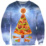 Pizza Christmas Tree Sweater-Shelfies-| All-Over-Print Everywhere - Designed to Make You Smile