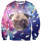 Pugs with Drugs Sweater-Shelfies-| All-Over-Print Everywhere - Designed to Make You Smile