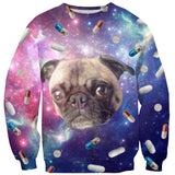 Pugs with Drugs Sweater-Shelfies-| All-Over-Print Everywhere - Designed to Make You Smile