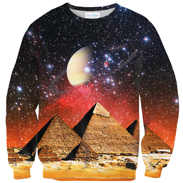 Galactic Pyramids Sweater-Shelfies-| All-Over-Print Everywhere - Designed to Make You Smile