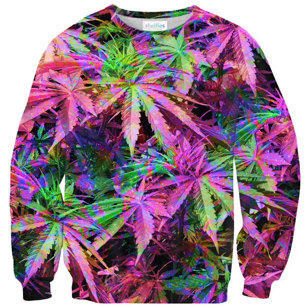 Rainbow Weed Sweater-Shelfies-| All-Over-Print Everywhere - Designed to Make You Smile