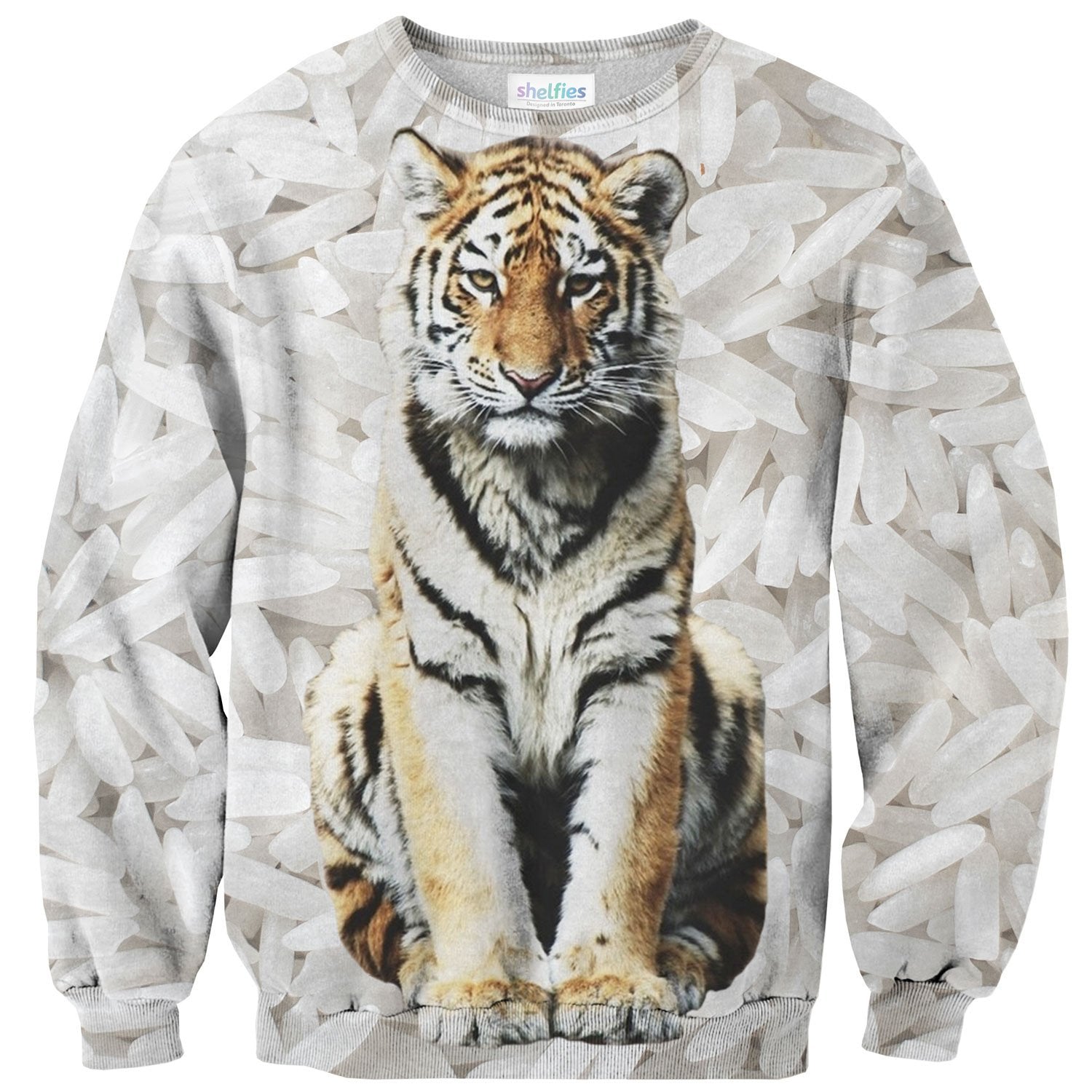 GORGEOUS INTARSIA TIGER Sweater by Sugarhill Size 8 100% 