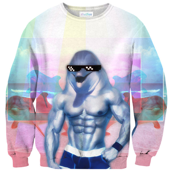 Swagphin Sweater-Shelfies-| All-Over-Print Everywhere - Designed to Make You Smile