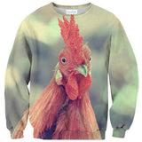 Time for Cock Rooster Sweater-Shelfies-| All-Over-Print Everywhere - Designed to Make You Smile