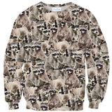 Raccoon "Trash Panda" Invasion Sweater-Subliminator-| All-Over-Print Everywhere - Designed to Make You Smile