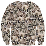 Raccoon "Trash Panda" Invasion Sweater-Subliminator-| All-Over-Print Everywhere - Designed to Make You Smile