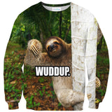 Wuddup Sloth Sweater-Shelfies-| All-Over-Print Everywhere - Designed to Make You Smile