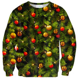 X-Mass Tree Sweater-Shelfies-| All-Over-Print Everywhere - Designed to Make You Smile
