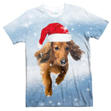 Dachshund Through the Snow T-Shirt-Subliminator-| All-Over-Print Everywhere - Designed to Make You Smile