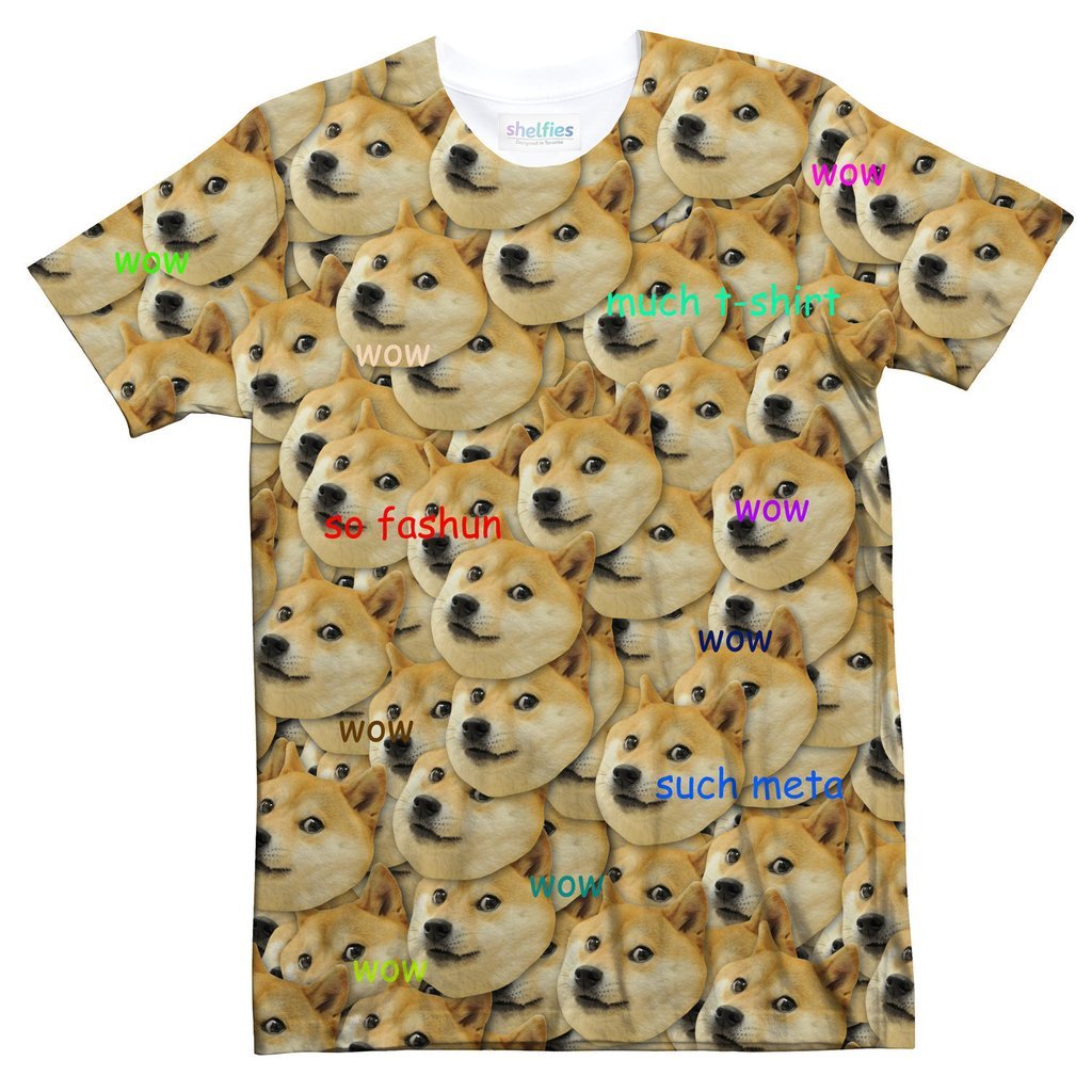 Doge "Much Fashun" Invasion T-Shirt-Subliminator-| All-Over-Print Everywhere - Designed to Make You Smile