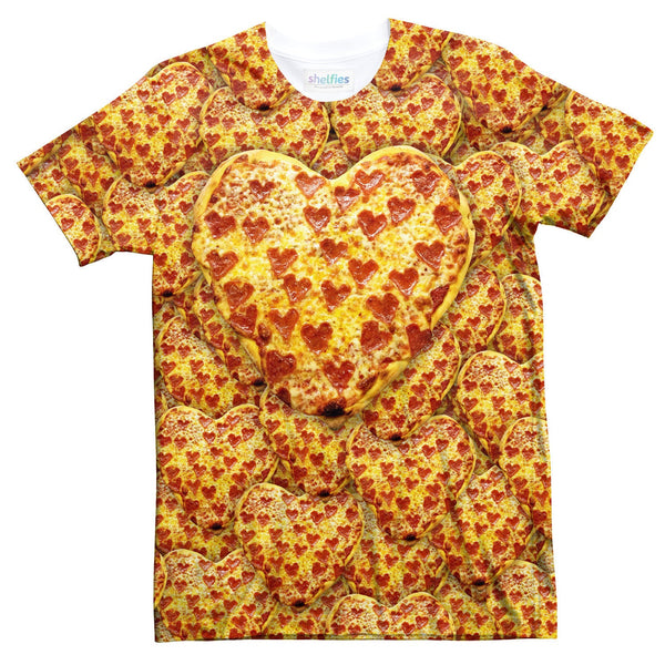 Heart Pizza T-Shirt-Subliminator-| All-Over-Print Everywhere - Designed to Make You Smile