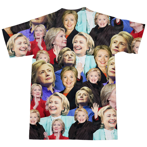 Hillary Clinton Face T-Shirt-Subliminator-| All-Over-Print Everywhere - Designed to Make You Smile