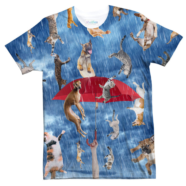 It's Raining Cats And Dogs T-Shirt-Shelfies-| All-Over-Print Everywhere - Designed to Make You Smile