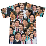 Justin Trudeau Face T-Shirt-Shelfies-| All-Over-Print Everywhere - Designed to Make You Smile