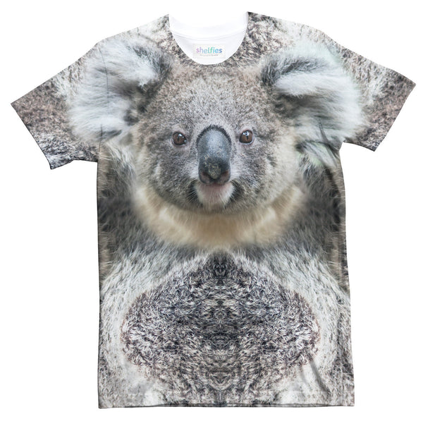 Koala Face T-Shirt-Shelfies-| All-Over-Print Everywhere - Designed to Make You Smile