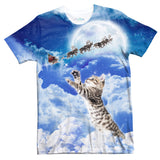 Meowy Christmas T-Shirt-Shelfies-| All-Over-Print Everywhere - Designed to Make You Smile