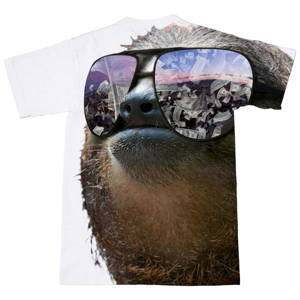 Money On My Mind Sloth T-Shirt-Subliminator-| All-Over-Print Everywhere - Designed to Make You Smile