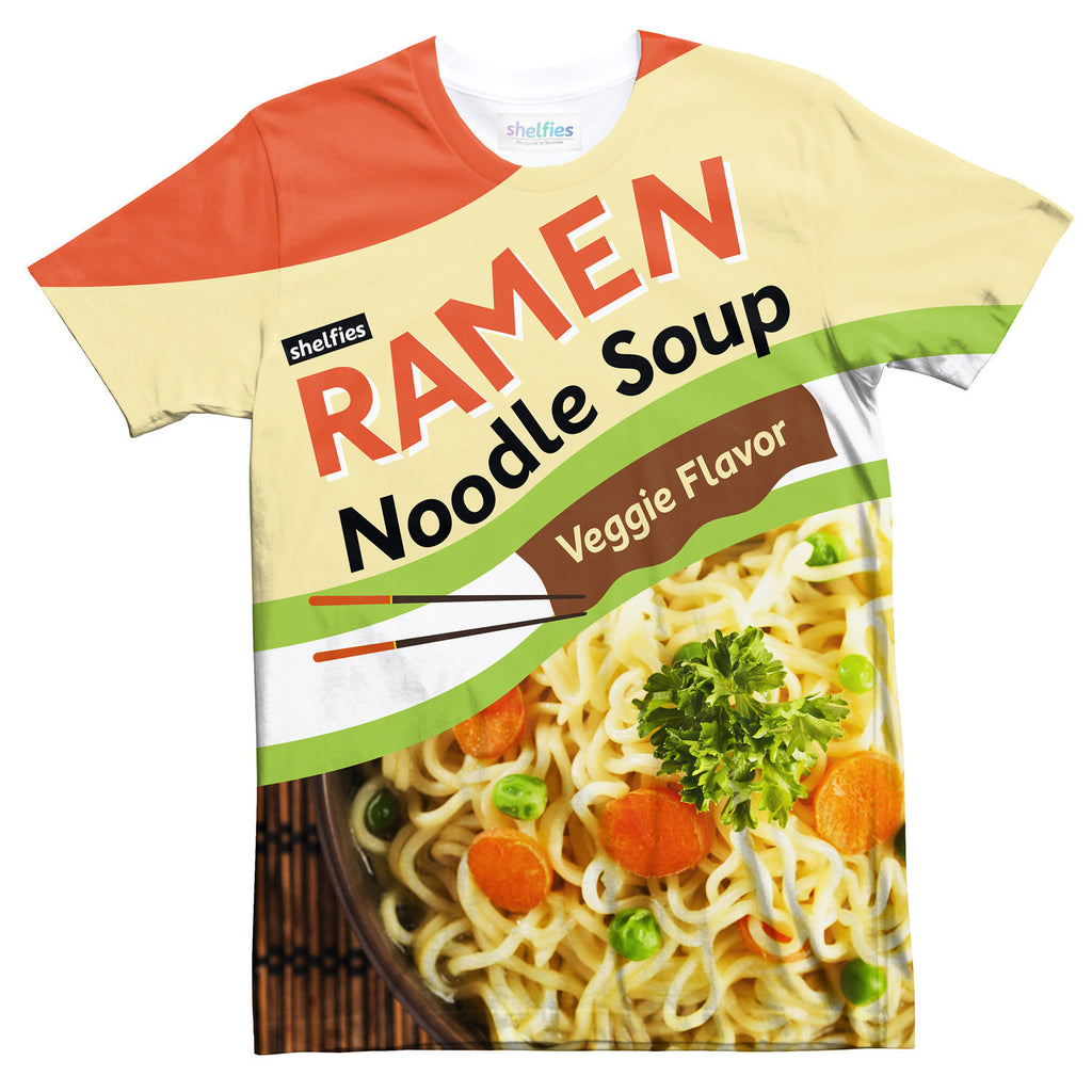Ramen Noodle Pack T-Shirt-Shelfies-| All-Over-Print Everywhere - Designed to Make You Smile