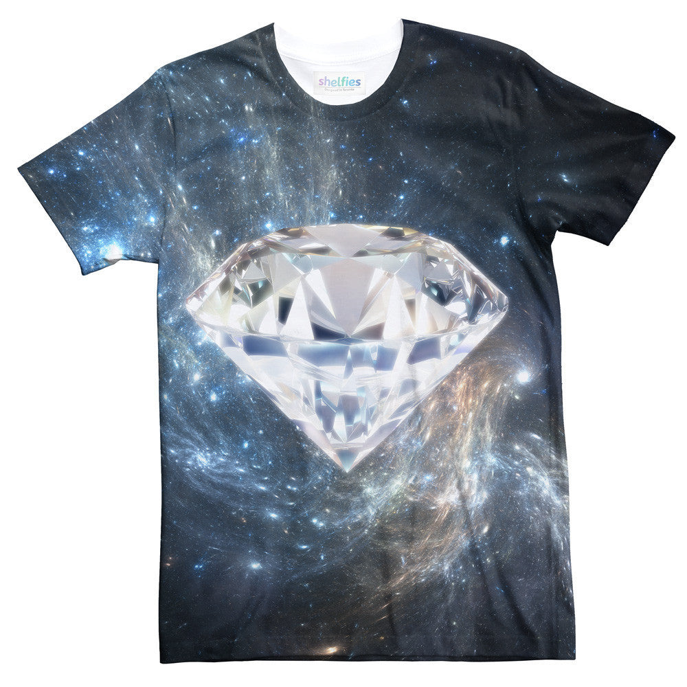 Space Diamond T-Shirt-Shelfies-| All-Over-Print Everywhere - Designed to Make You Smile