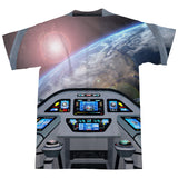 Spaceship Cockpit T-Shirt-Shelfies-| All-Over-Print Everywhere - Designed to Make You Smile