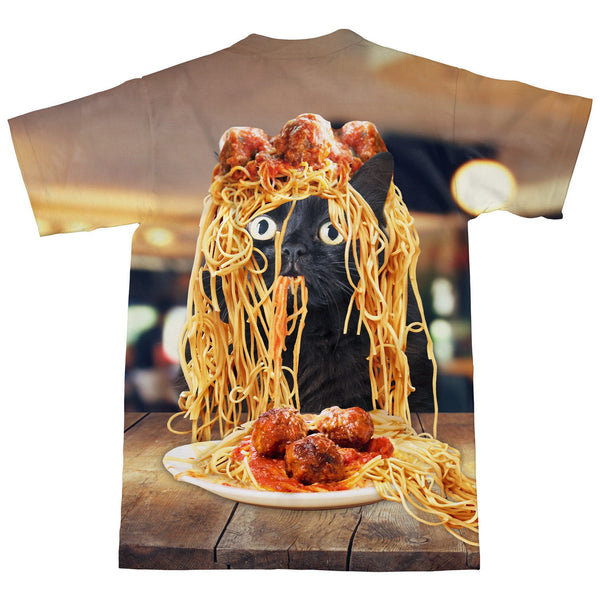 Spaghetti Cat T-Shirt-Subliminator-| All-Over-Print Everywhere - Designed to Make You Smile