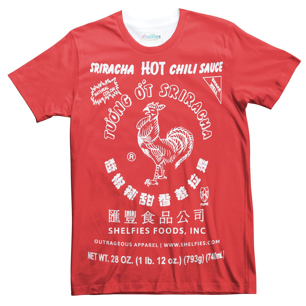 Sriracha T-Shirt-Subliminator-| All-Over-Print Everywhere - Designed to Make You Smile