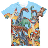 Toy Dinos T-Shirt-Shelfies-| All-Over-Print Everywhere - Designed to Make You Smile