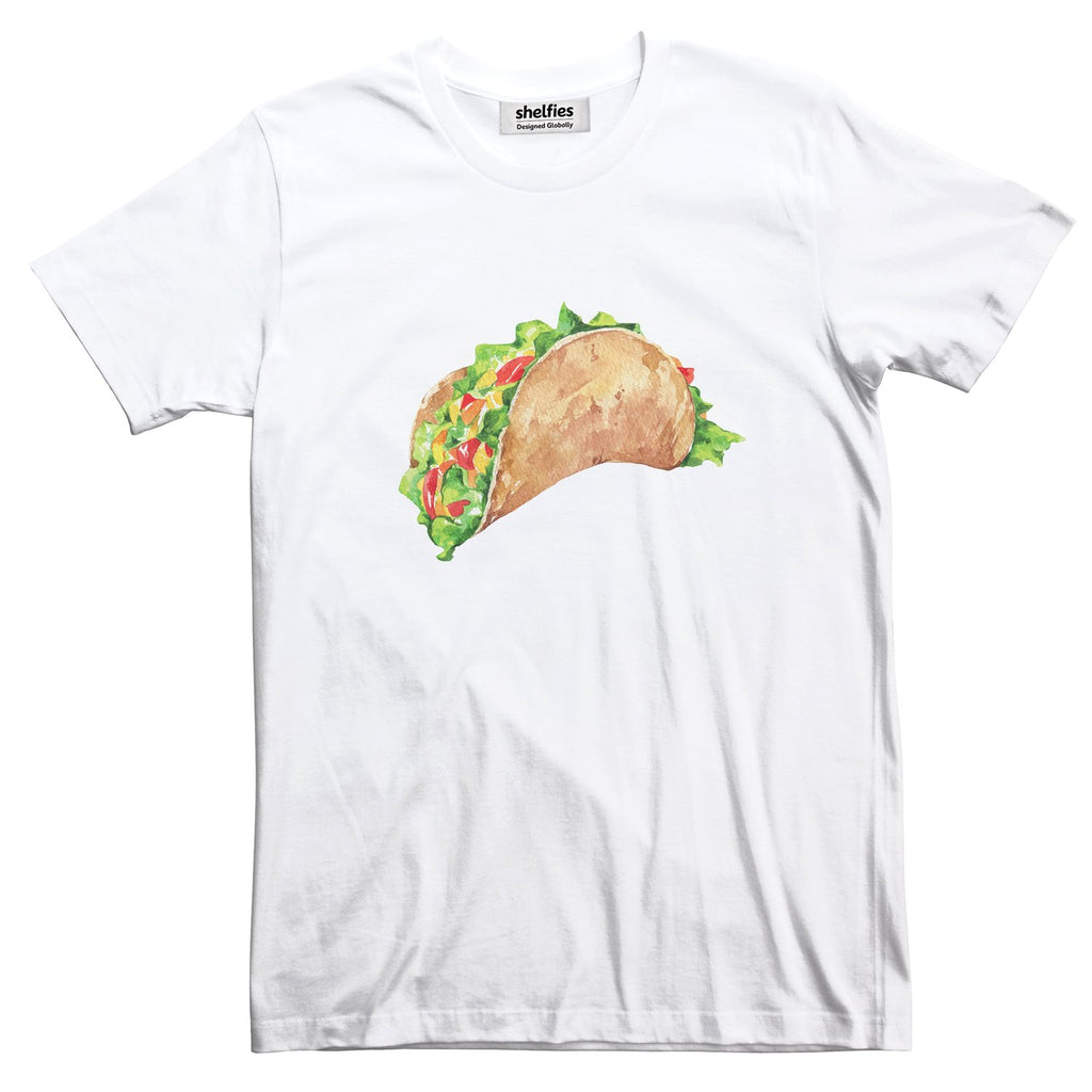 Taco Dirty To Me Basic T-Shirt-Printify-White-S-| All-Over-Print Everywhere - Designed to Make You Smile