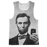 Abraham Lincoln Selfie Tank Top-kite.ly-| All-Over-Print Everywhere - Designed to Make You Smile