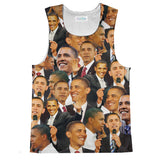 Barack Obama Face Tank Top-kite.ly-| All-Over-Print Everywhere - Designed to Make You Smile