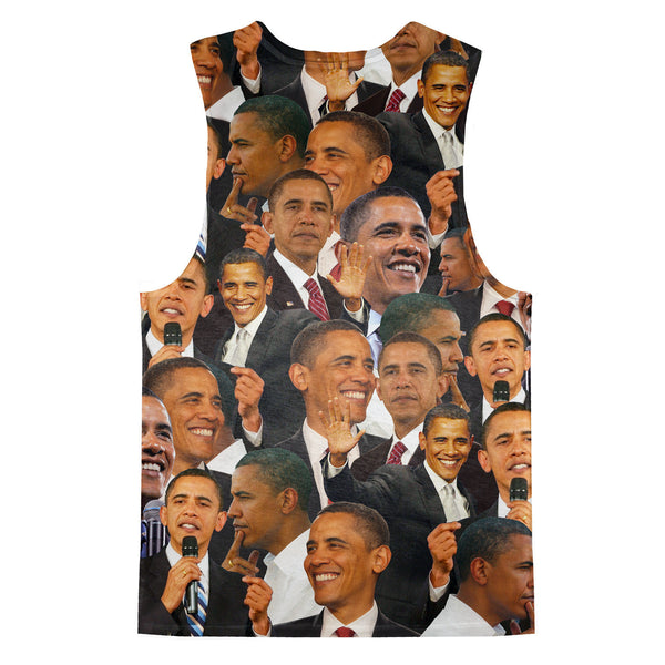 Barack Obama Face Tank Top-kite.ly-| All-Over-Print Everywhere - Designed to Make You Smile