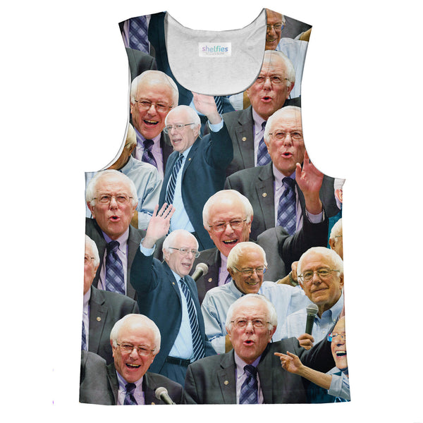 Bernie Sanders Face Tank Top-kite.ly-| All-Over-Print Everywhere - Designed to Make You Smile