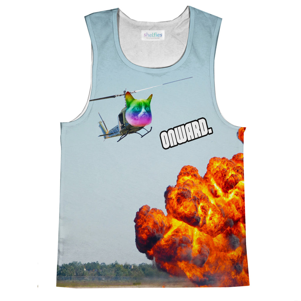 Cat Copter Tank Top-kite.ly-| All-Over-Print Everywhere - Designed to Make You Smile