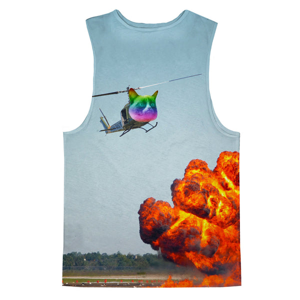 Cat Copter Tank Top-kite.ly-| All-Over-Print Everywhere - Designed to Make You Smile