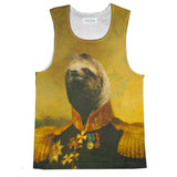 Commander Sloth Tank Top-kite.ly-| All-Over-Print Everywhere - Designed to Make You Smile