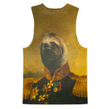 Commander Sloth Tank Top-kite.ly-| All-Over-Print Everywhere - Designed to Make You Smile