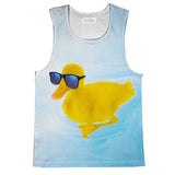 Cool Guy Duck Tank Top-kite.ly-| All-Over-Print Everywhere - Designed to Make You Smile
