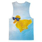 Cool Guy Duck Tank Top-kite.ly-| All-Over-Print Everywhere - Designed to Make You Smile